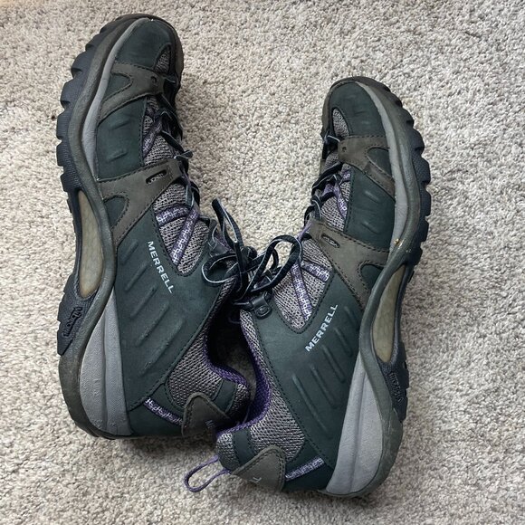 Merrell Women't hiking outdoor shoes size 8.5 in purple and gray - Picture 3 of 4
